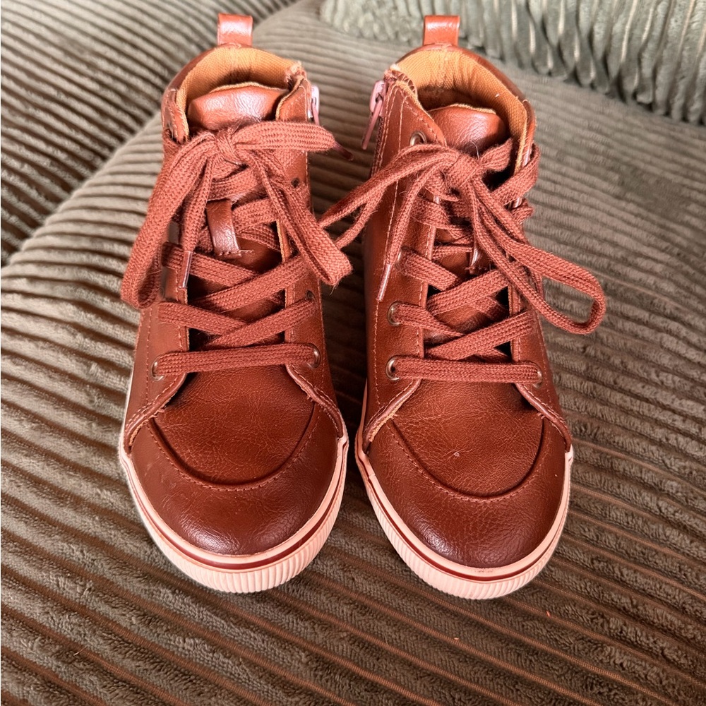 Cat & Jack - size1Y - Brown High-Top Sneakers